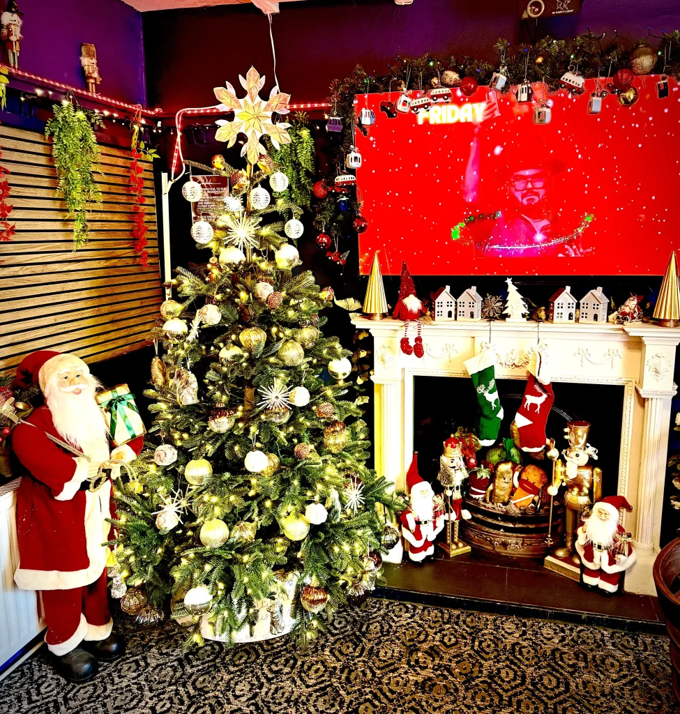 Pub owner spends £7,000 turning his South Wales boozer into a Christmas wonderland with 10,000 lights and 100 nutcrackers as locals joke it’s overboard but he says it’s all for the community.