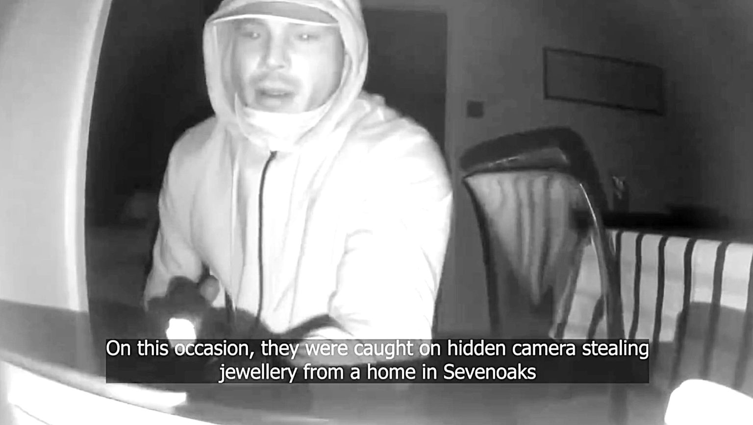 A burglar’s stare into a hidden camera exposed a months long spree as Ricky Rixon and accomplice Lorenzo King stole jewellery and cars before being caught and jailed for more than five years.