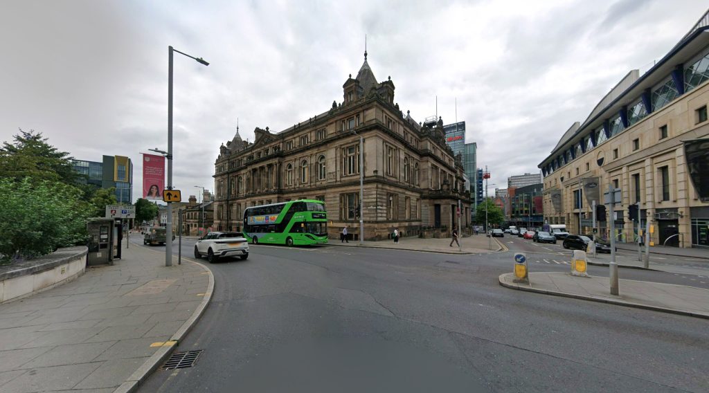 Drunk driver banned for Christmas after crashing into historic Nottingham Guildhall, caught on CCTV swerving into listed building while over drink drive limit on cameras.