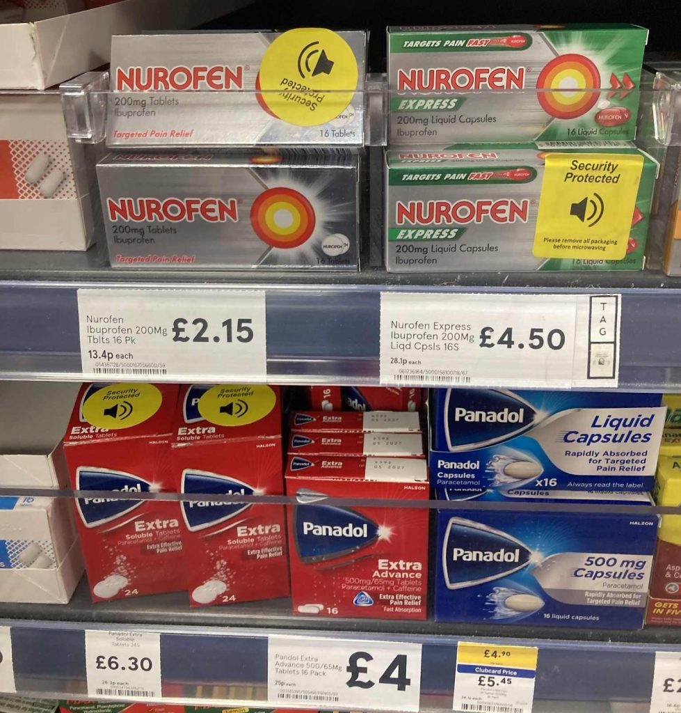 Tesco started security tagging cold and flu remedies priced from just £2.15 after shoplifting surged, with Nurofen, Lemsip and other medicines now requiring staff removal at a Blackpool store.