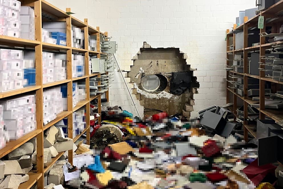 A gang drilled through a 40cm reinforced concrete vault wall at a German bank in a Hatton Garden-style heist, escaping with safe deposit box contents after exploiting the Christmas closure.
