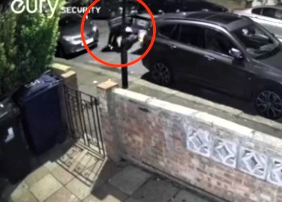 Three hooded thieves stole two food delivery mopeds from a west London residential street in seconds during an early morning raid caught on CCTV footage.
