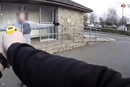 Knifeman jailed after telling police “taser me bro” before being tasered and arrested in Llangefni as dramatic bodycam shows officers confronting him in a busy town centre.