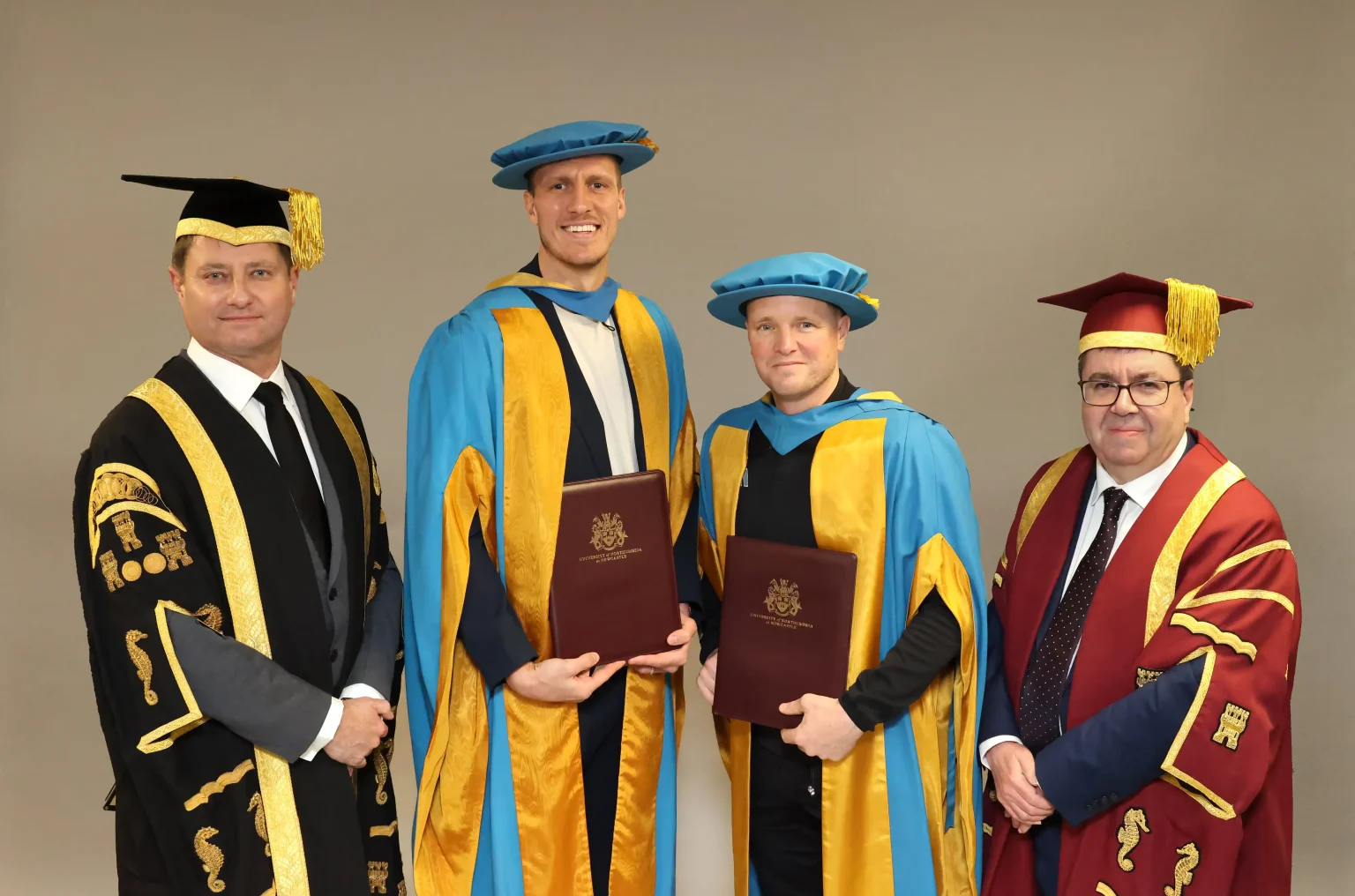 Eddie Howe and Dan Burn receive honorary degrees from Northumbria University after Newcastle’s landmark Carabao Cup win celebrating their community work and impact across the North East.