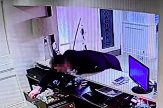 Shocking CCTV footage shows a brazen thief rifling through a hotel reception desk drawer while staff were away, with the Scottish hotel now offering a £100 reward for information.