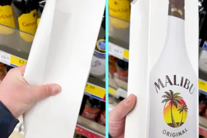 Tesco replaced Malibu and Bombay Sapphire bottles with cardboard boxes to stop shoplifting, forcing customers to wait up to 10 minutes for staff to fetch real bottles from secure storage areas.