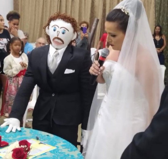 Meirivone Rocha Moraes reveals her fourth rag doll baby is a boy after a toilet gender reveal as she and cloth husband Marcelo plan a vasectomy ending their unusual family journey.