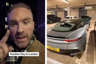 Fitness entrepreneur Thomas Brazier slams a lost generation after a nitrous oxide canister allegedly smashed the rear window of his £200000 Aston Martin during a heated London road rage clash.