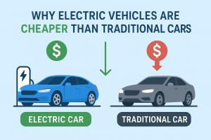 Electric vehicles cost less long term with lower fuel maintenance incentives and efficiency making EVs a smart affordable alternative to petrol cars today.