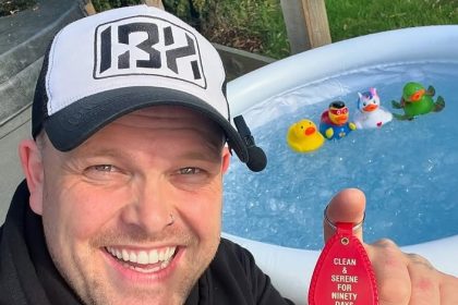 Dad who spent nearly £3,000 monthly on cocaine, booze and gambling for over a decade swapped his addictions for daily ice baths, now one year sober and inspiring thousands online.