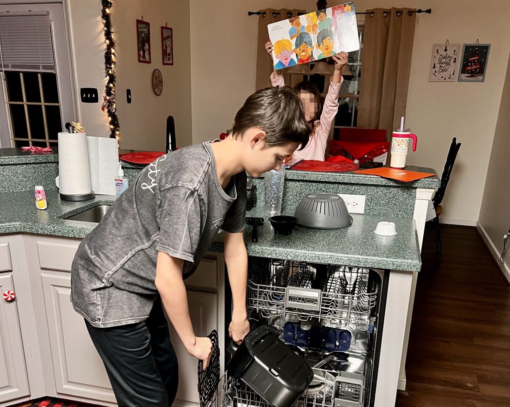 Mum makes son buy Christmas gifts with chore money paying him by effort to teach value of giving sparking debate over strict parenting and holiday lessons this year now.