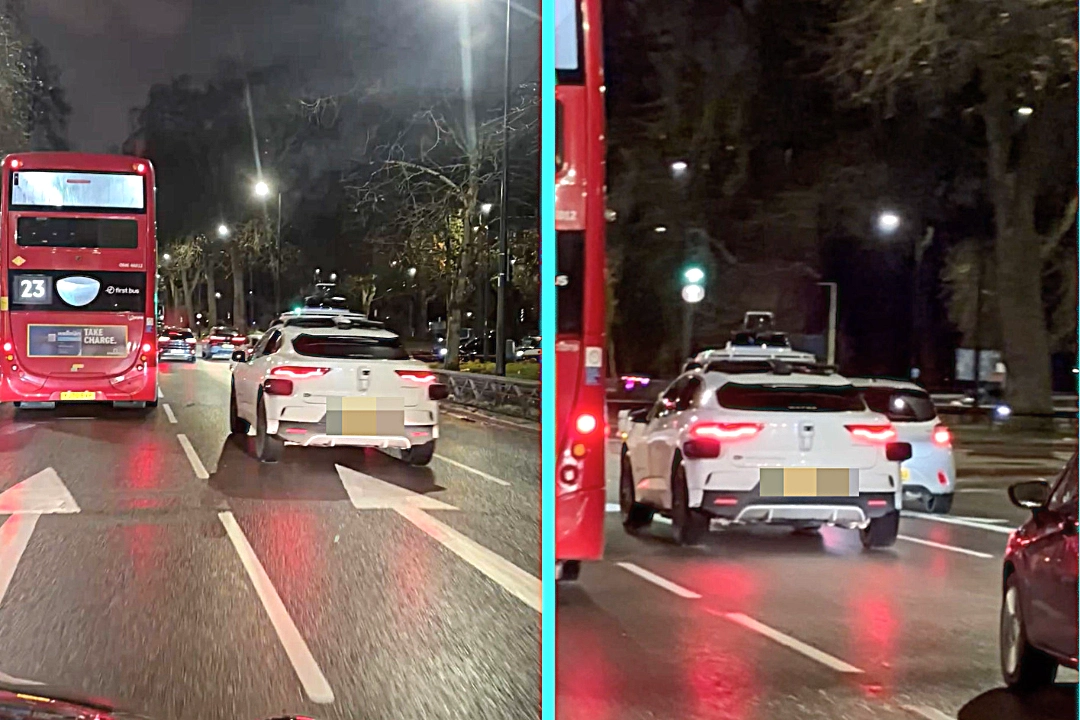 Black cab driver Terry Purkiss questions Waymo driverless taxis after spotting one testing on Park Lane - claims they will never replace London's cabbies.