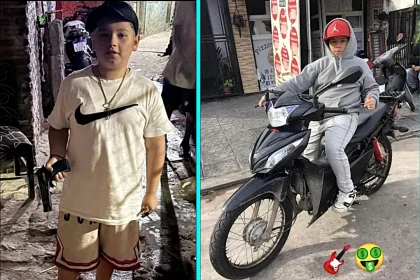 Boy, 12, who posed with guns and motorcycles on social media shot dead by police during chase after suspects opened fire - found lifeless in car with gunshot wounds.