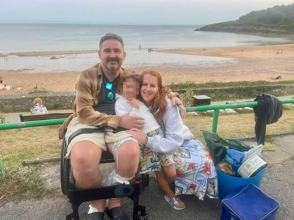 British man Dan Richards walks again using AI robot suit after breaking his neck in New Year's Eve wave dive left him paralysed and told he'd be bed-bound for life.