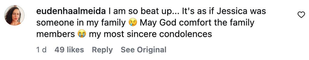 Social media comment on the post of Cancer influencer Jéssica Daugirdas, 35, who shared her colorectal cancer battle with 100,000 followers has died - sepsis claimed Brazilian warrior fighting since 2023.