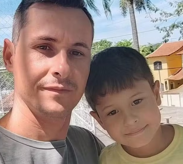 Brazilian father Jeremias Machado Ribeiro and son Bernardo drowned after he saved his eldest child from a river on Christmas Day but lost strength in the current.