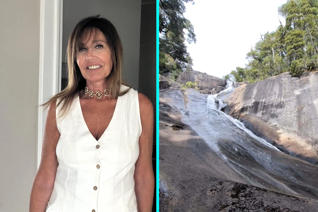Mother-of-three Silvana Garibaldi died after hitting head on rock while sliding down prohibited waterfall in Argentina. Husband watched as she was pulled from water.