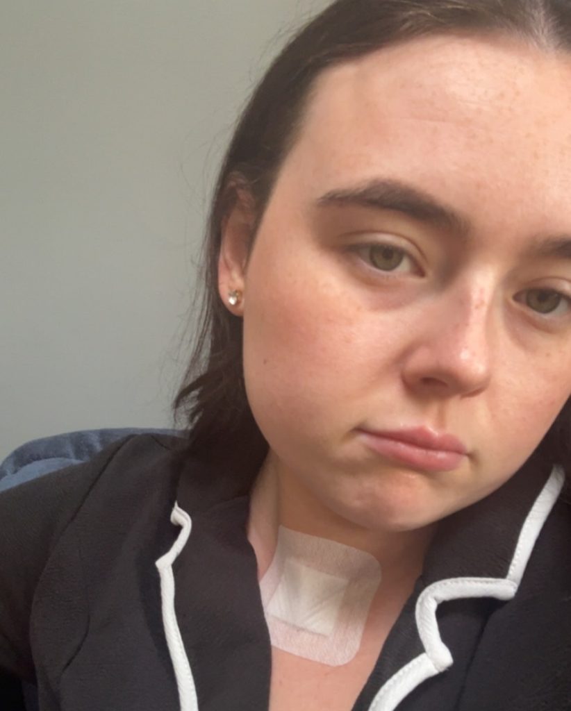 Woman reveals ordeal after being fobbed off by doctors who said her excruciating pain was normal. Hannah Sheridan's life is now on the line after thyroid cancer diagnosis.