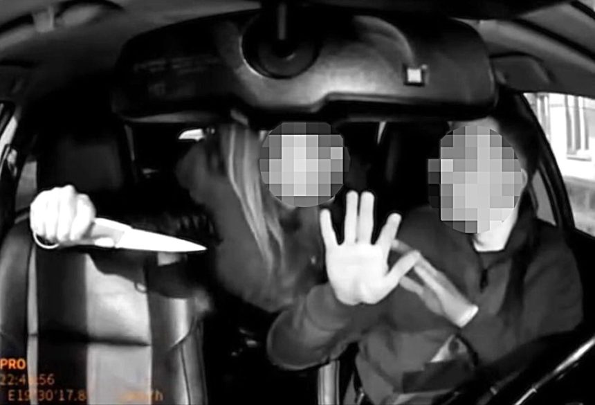 Woman held knife to taxi driver's throat and forced him to break two phones in half during terrifying ride - his remarkable calm saved him. Faces 20 years in prison.