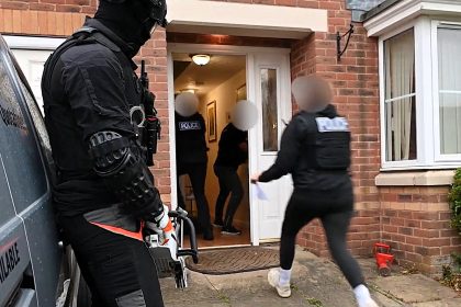Albanian gang busted in dawn raids after 44 burglaries stealing £1m across UK - dramatic bodycam shows officers storming bedrooms. All plead guilty.