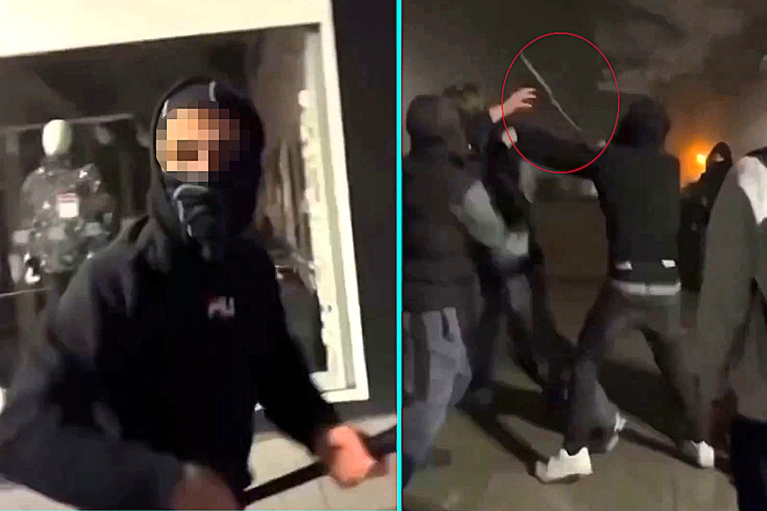 Mass brawl erupts in Norwich as baseball bat and pole-wielding teens clash in city centre. 17-year-old suffers facial injuries. One arrested. Police investigate.