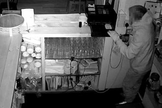 Thief stole cash, card machine, 12 candles and Secret Santa gift after smashing into Nottingham cafe with breeze block, forcing closure during busy Christmas period.