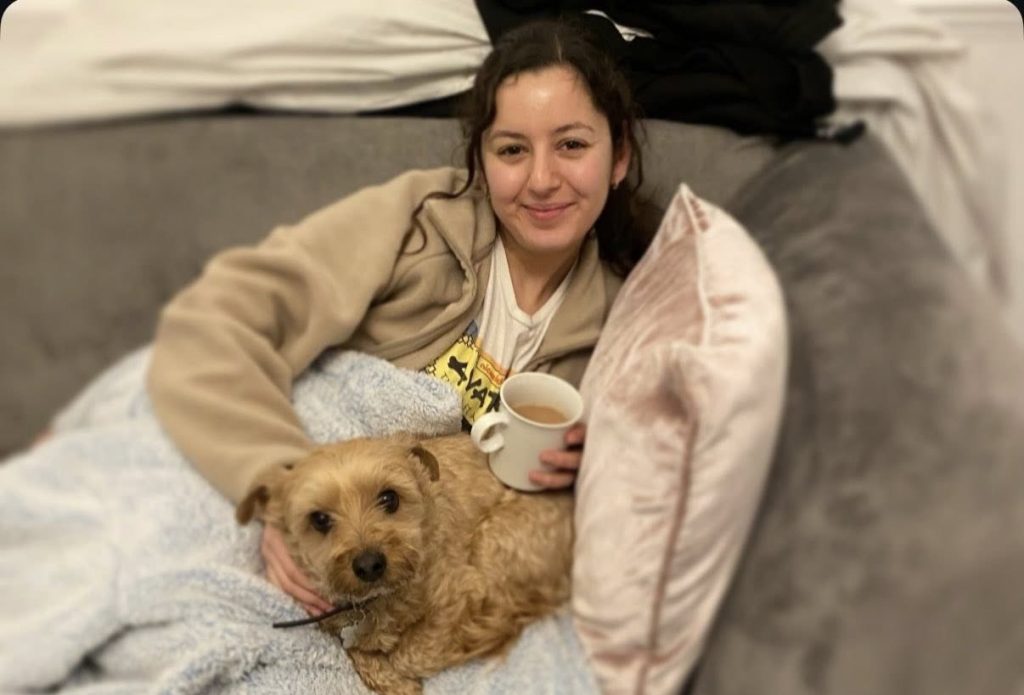 Teacher Eliz Yusuf is devastated after burglars ransacked her north London home and stole her beloved Yorkshire Terrier Poodle cross Simba, who was a 16th birthday gift.