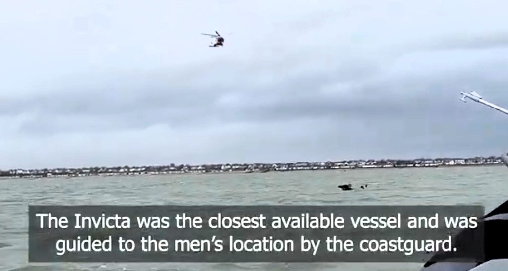 Two men rescued just seconds from drowning after being caught by fast ...