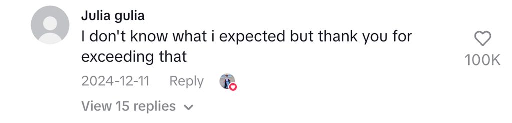 Social media comment on the post of Woman paralyzed from neck down after freak skiing accident shares satirical videos. Rebecca Koltun, 26, broke her neck on the slopes and now uses humor to cope.