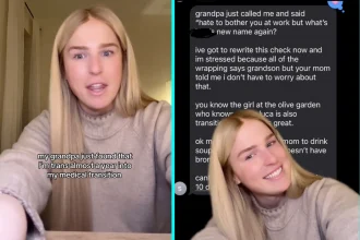 Transgender woman Jade Mali reveals grandfather's unexpected sweet reaction after learning she transitioned. The 90-year-old worried about gift having wrong name.