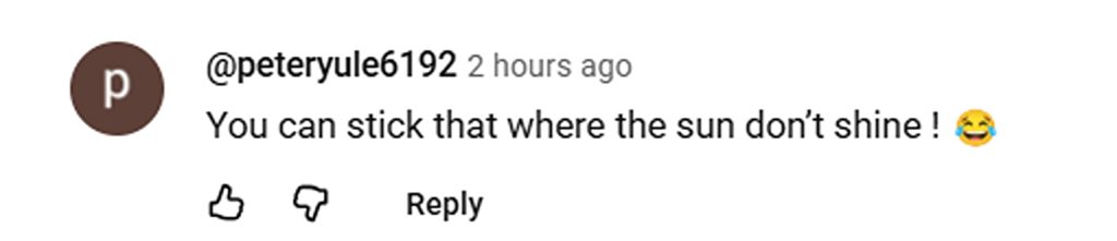 Social media comment on the post of Man finds sex toy in £3 jumble sale bag from Greenmount, Bury and starts retching. Nathan Taggart, 40, now trying to return it to mystery owner discreetly.