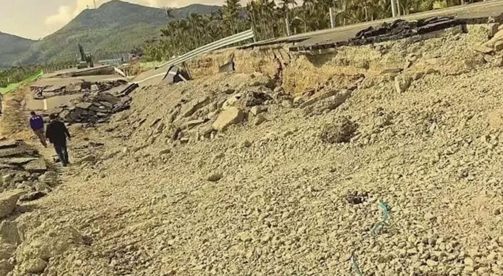 Brand new road collapses just days before opening in China after being built on a dried-out riverbed - authorities launch investigation and vow "no leniency will be shown".