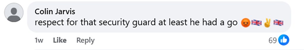 Social media comment on the post of A Greggs security guard was kicked and punched by shoplifters in broad daylight in Croydon - as the beloved bakery chain battles a surge in brazen theft across its branches.