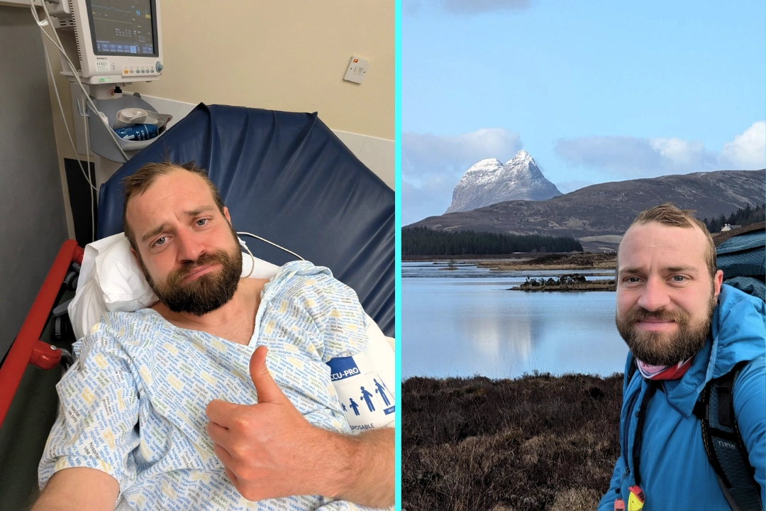A climber attempting to walk Scotland's entire 750-mile watershed in winter shattered his ankle on the final mountain - and waited six hours in the dark before volunteer rescuers carried him to safety.