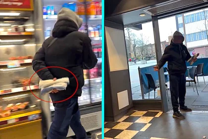 Man brazenly stole food from Greggs in Coventry telling staff 'don't talk to me like that' when challenged. He claimed he would pay but walked out without paying.
