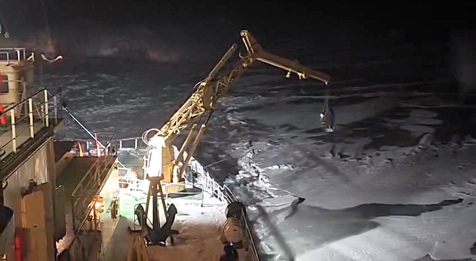 Two hikers were rescued after an ice floe broke away near Plienciems, Latvia, leaving them drifting miles into the Baltic Sea before a dramatic night search saved them.