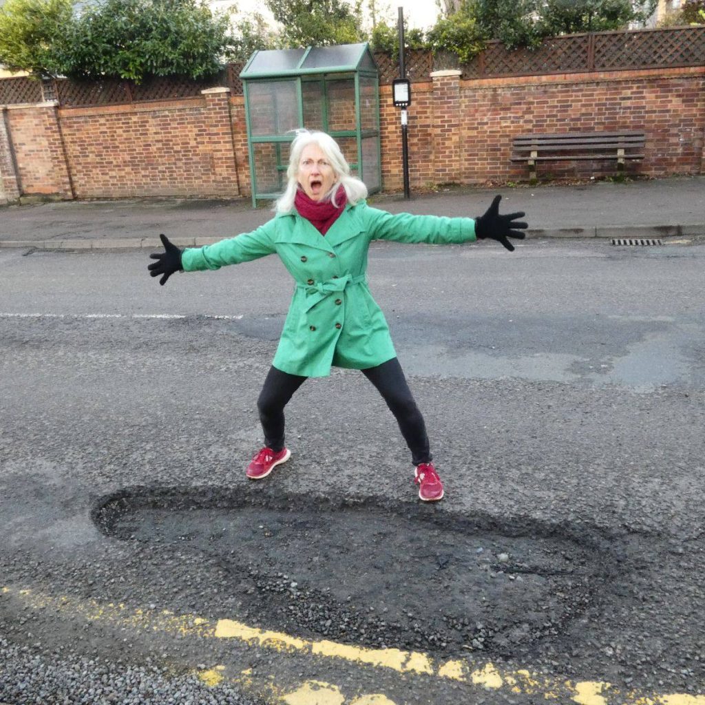 Monster pothole in Stourbridge so huge residents joke they could bathe in it. Measuring 4 feet long and filled with murky brown water, reported late January not repaired.