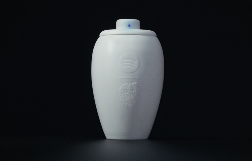 World's first Bluetooth urn lets music lovers play tunes from beyond the grave - Spotify and Liquid Death team up for the $495 "Eternal Playlist Urn" with a built-in speaker.