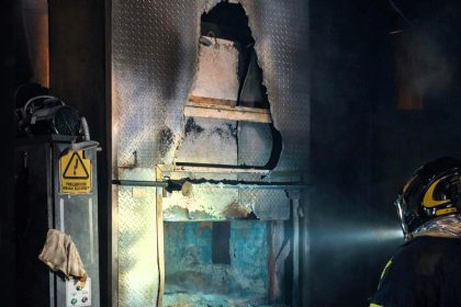 Crematorium blaze breaks out in Mexico City while cremating a 140kg body after the oven lid could not close properly - firefighters rushed to control the extreme temperatures.
