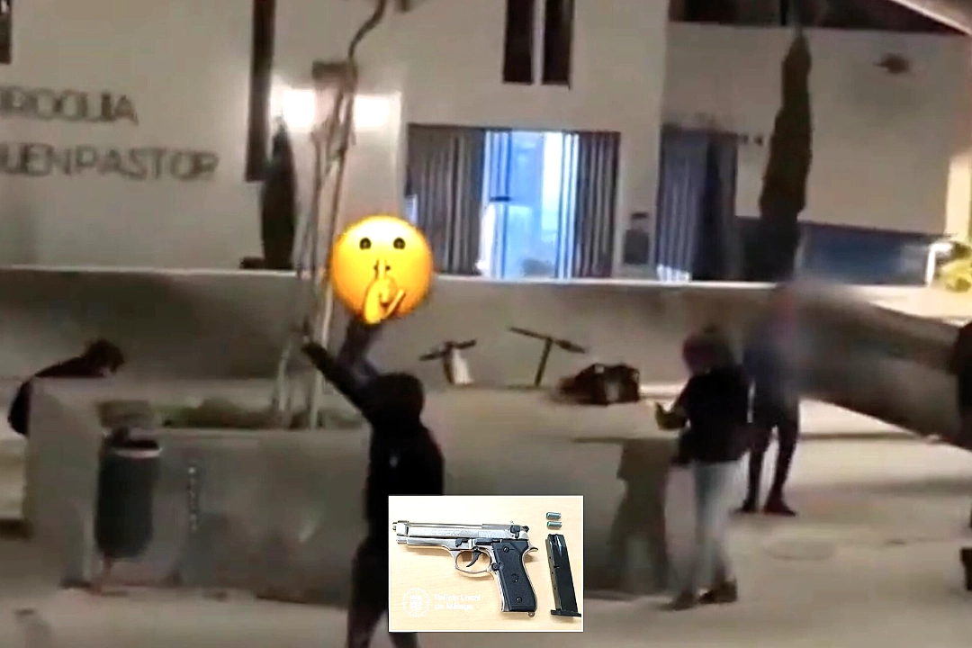 Rapper under investigation after music video shoot terrorised families in Malaga - masked youths fired guns and set off fireworks in a residential square as 40 people ran wild.