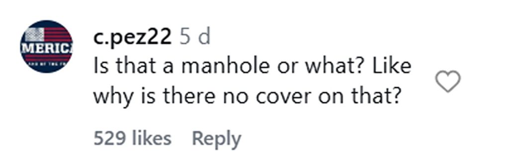 Social media comment on the post of Tow truck driver plunges 10 feet down drain hidden by snow during call-out in North Carolina. Diego Burgos' bodycam captures shocking fall that left him dizzy.