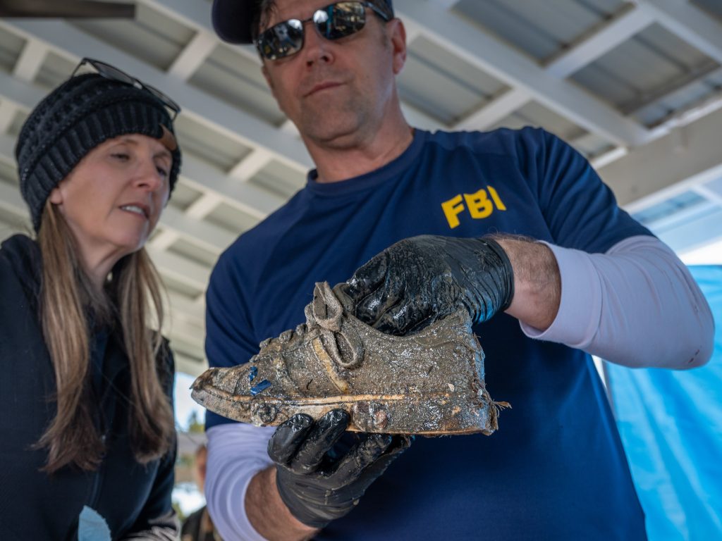 Remains of mum Mary Lou Combs found inside submerged car more than 20 years after she vanished in Florida - she disappeared in 2003 after leaving her home and three children.