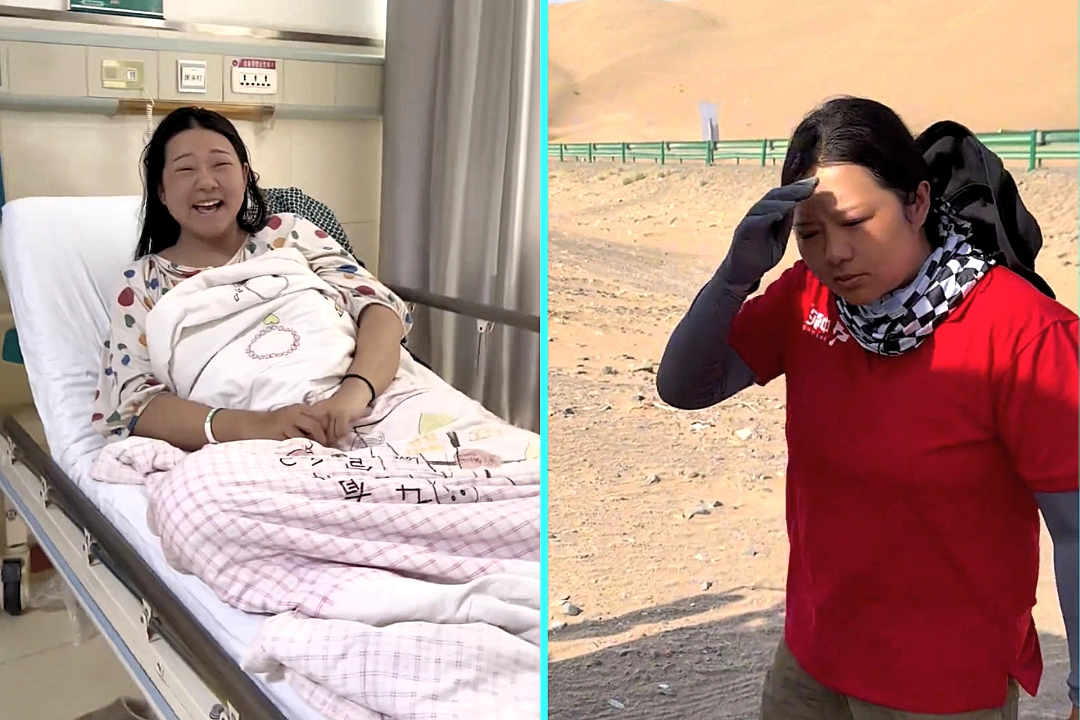 Woman discovers she's pregnant after 1,500-mile, 139-day mountain trek when she visits doctor for cold. Gives birth hours later to healthy boy.