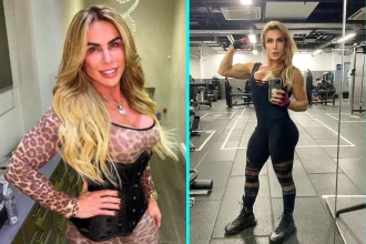 Super-fit grandmother Andrea Sunshine, 56, often mistaken for someone in her 30s reveals her secret to staying sculpted - a gruelling 200 squats every single day without fail.