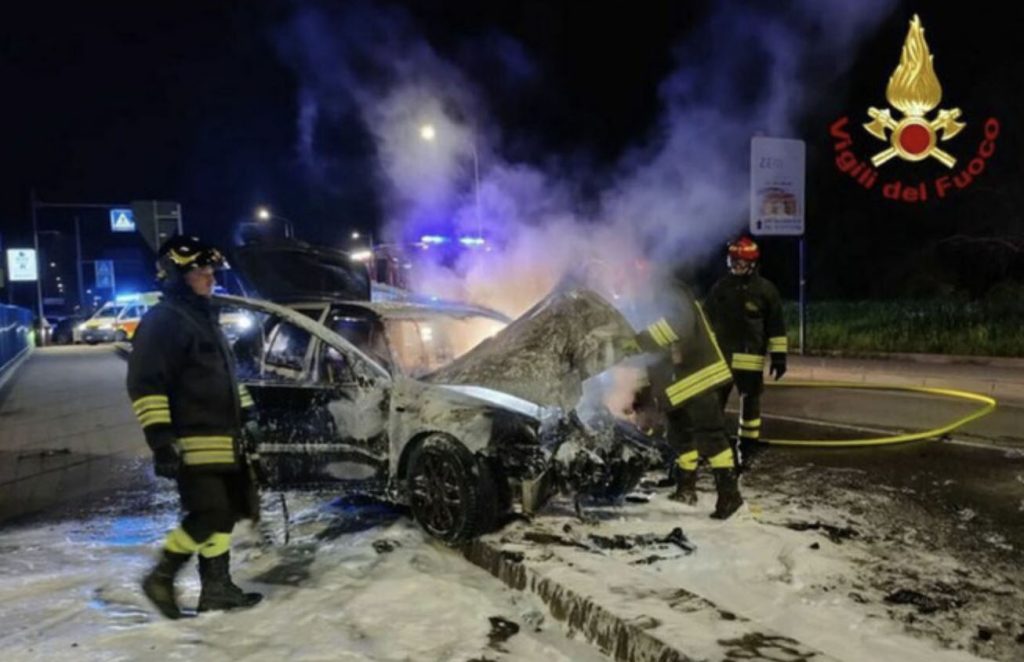 An Italian wine entrepreneur has been arrested for allegedly staging a car crash to murder his wife - with investigators finding flammable liquid in her seat and the car travelling too slowly to cause such a fire.