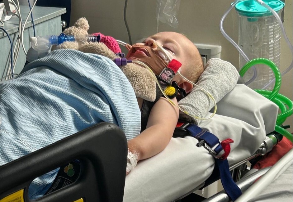A 22-month-old girl with no Covid symptoms suddenly collapsed and was diagnosed with a rare brain condition - leaving her parents watching her tiny body "turn to stone" overnight.