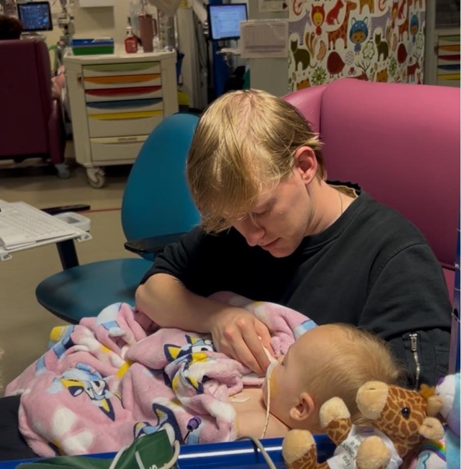 A 22-month-old girl with no Covid symptoms suddenly collapsed and was diagnosed with a rare brain condition - leaving her parents watching her tiny body "turn to stone" overnight.