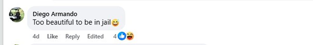 Social media comment on the post of Beauty queen Jennifer Bachez Bolanos was arrested for drug trafficking after being linked to a raid that seized cocaine, rifles and pistols - locals say she is too pretty for jail.