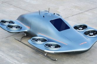 Chinese boffins develop a real-life flying saucer aircar that carries four people with no visible wings or rotors - passenger flights planned for 2027 at under £220k a pop.