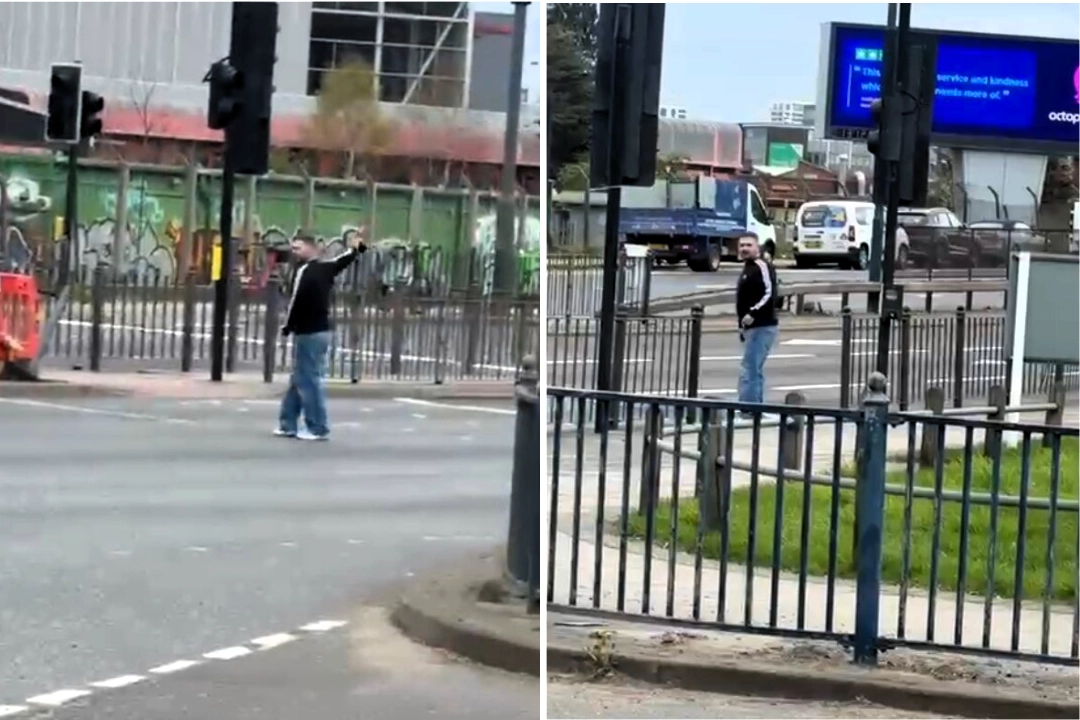 A brave bystander stepped into one of London's busiest roads to direct traffic after lights failed on the A40 - and has been hailed a hero for preventing potential crashes.